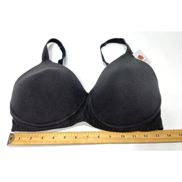 Fruit of the Loom Bra 38DD Women’s Underwire Dark Gray Black Supportive Comfort - Picture 6 of 6